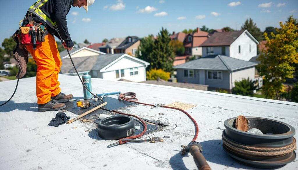 Professional flat roof repair